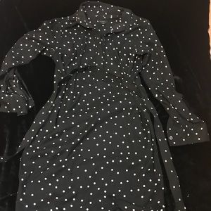 Ann Taylor Polka dot slouchy fitting shirt dress